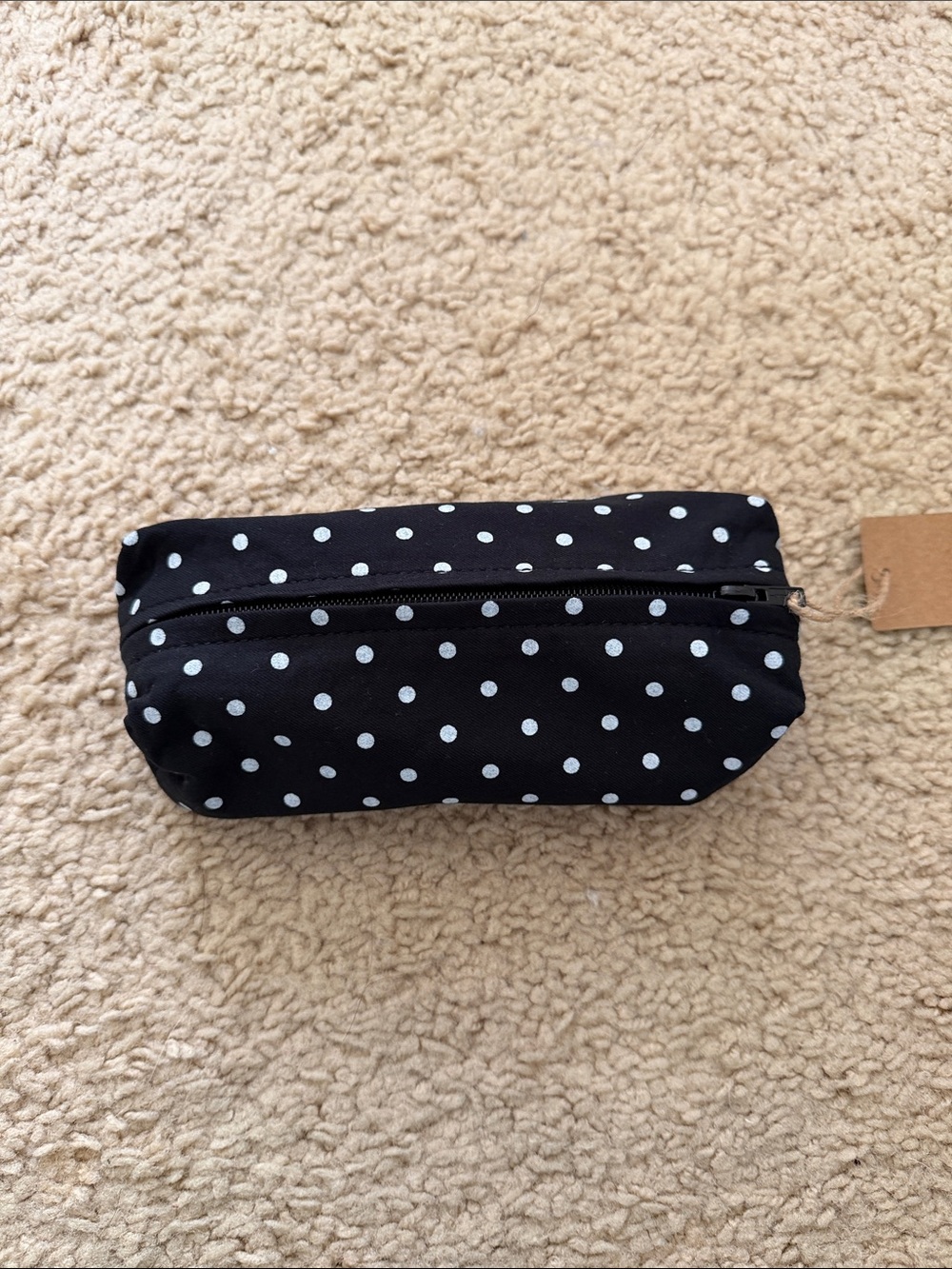 Brandy melville black polka dots makeup bag
